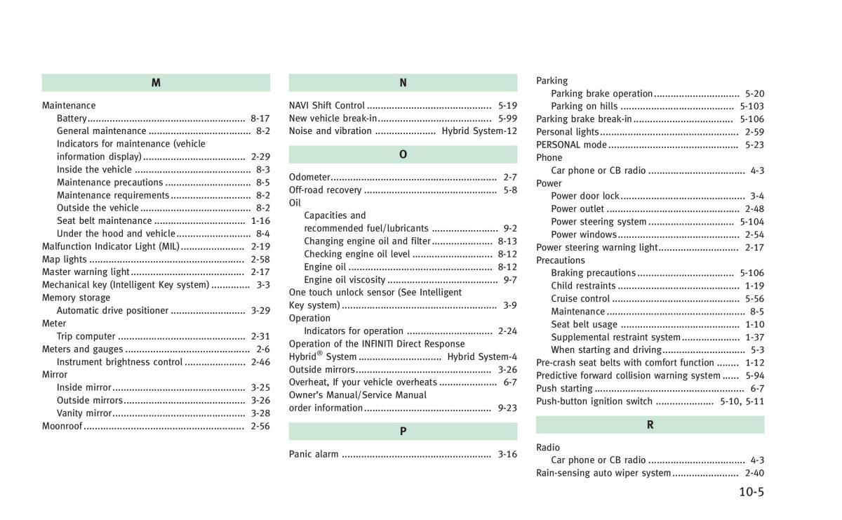 manual  Infiniti Q50 Hybrid owners manual / page 396