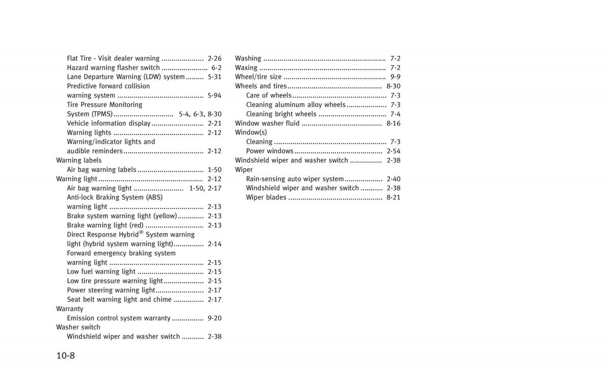 manual  Infiniti Q50 Hybrid owners manual / page 399