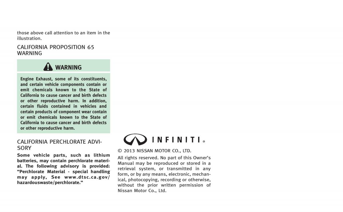 Infiniti Q50 Hybrid owners manual / page 4