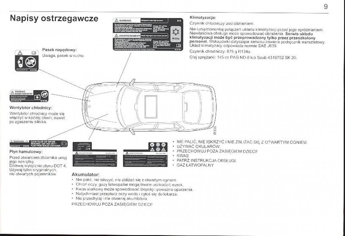 manual  Saab 9 5 I 1 YS3E instrukcja / page 9