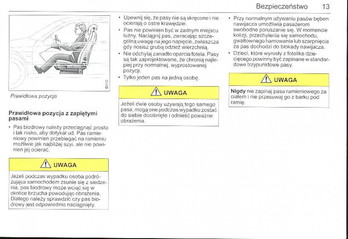 manual  Saab 9 5 I 1 YS3E instrukcja / page 13