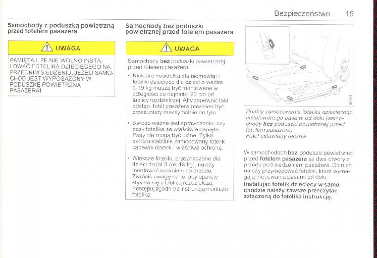 Saab 9 5 I 1 YS3E instrukcja obslugi / page 19