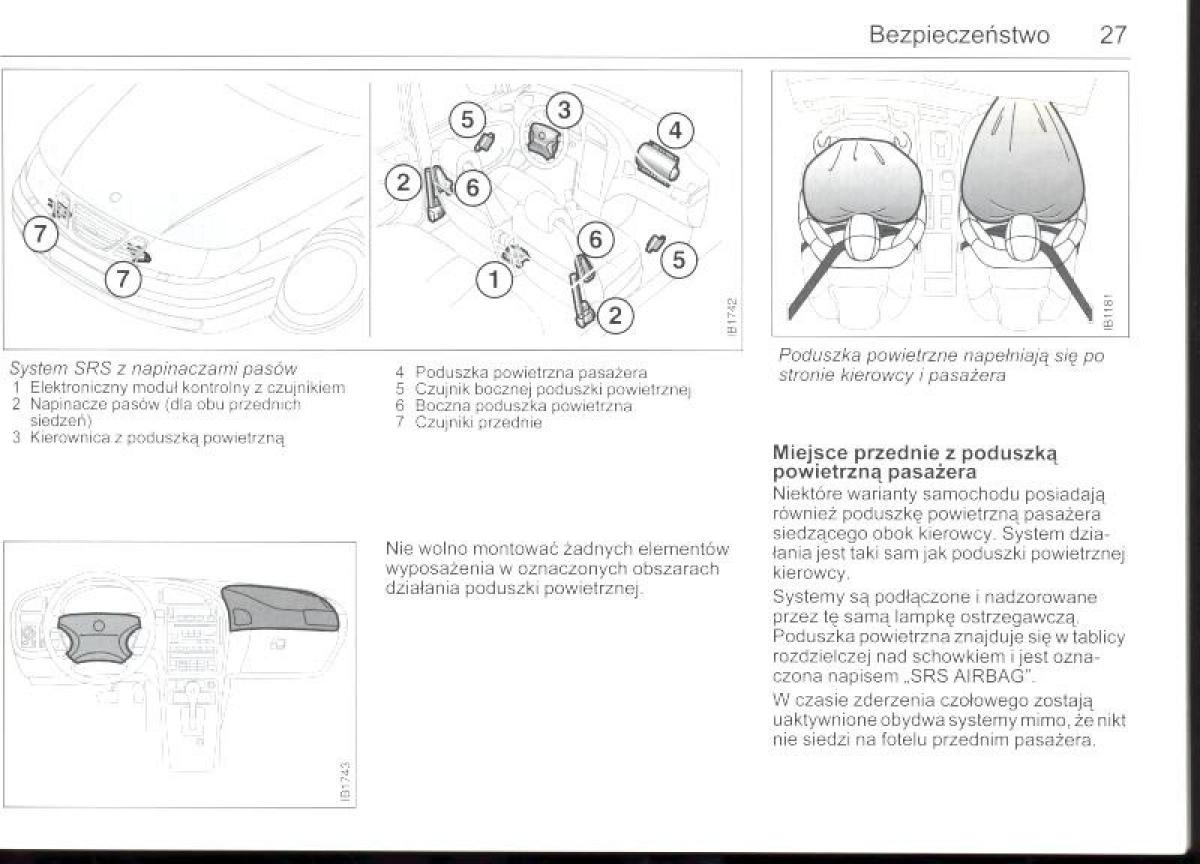 Saab 9 5 I 1 YS3E instrukcja obslugi / page 26