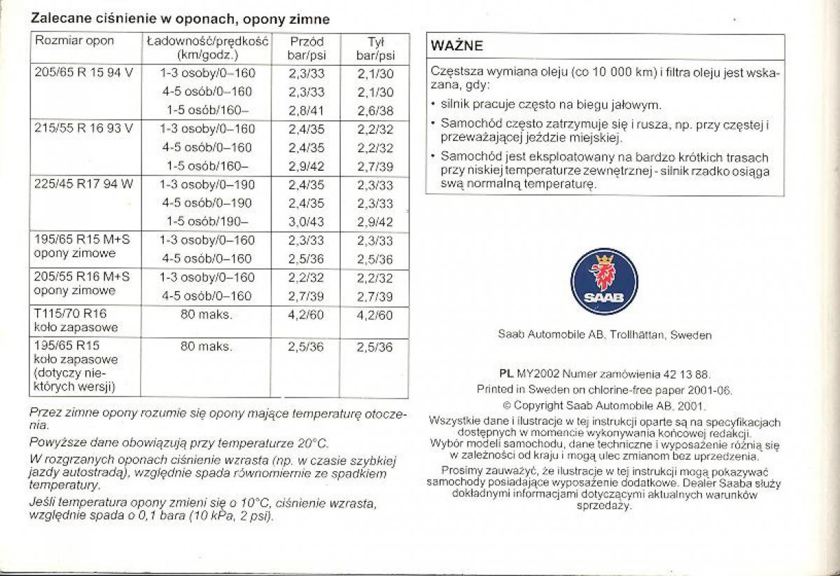 manual  Saab 9 5 I 1 YS3E instrukcja / page 264