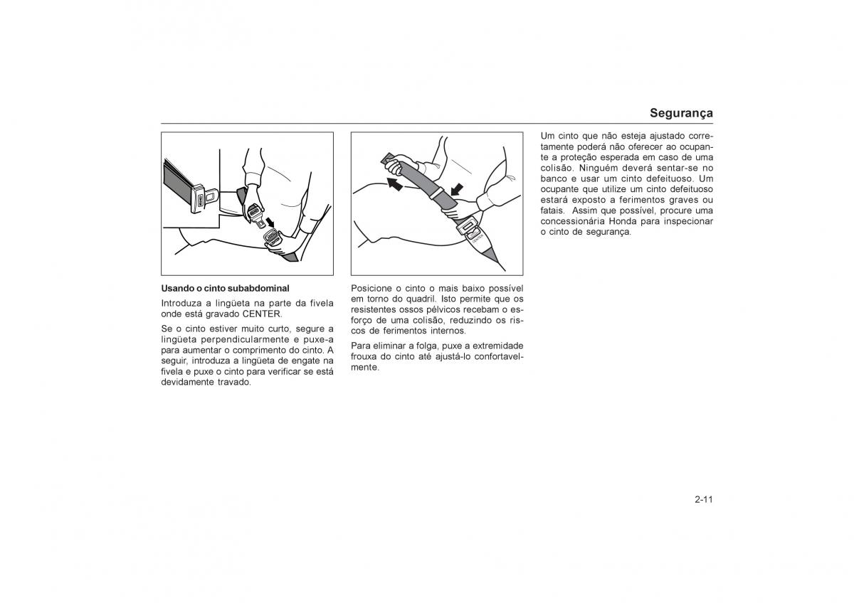 Honda CR V II 2 manual del propietario / page 21