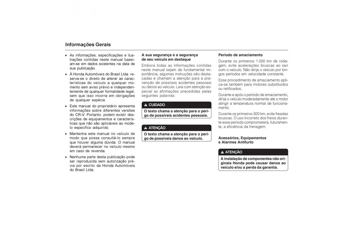 Honda CR V II 2 manual del propietario / page 5