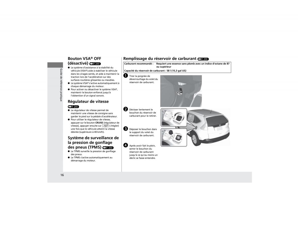Honda CR V IV 4 manuel du proprietaire / page 17