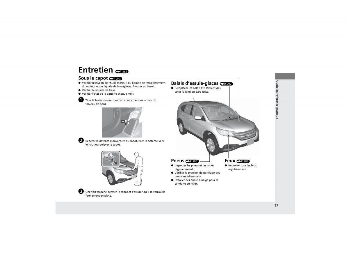 Honda CR V IV 4 manuel du proprietaire / page 18