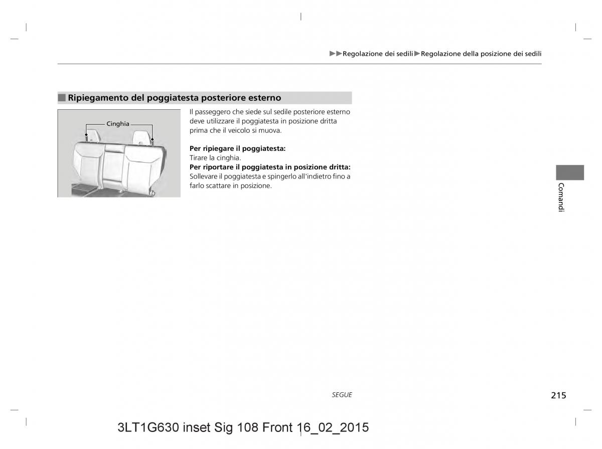 Honda CR V IV 4 manuale del proprietario / page 215