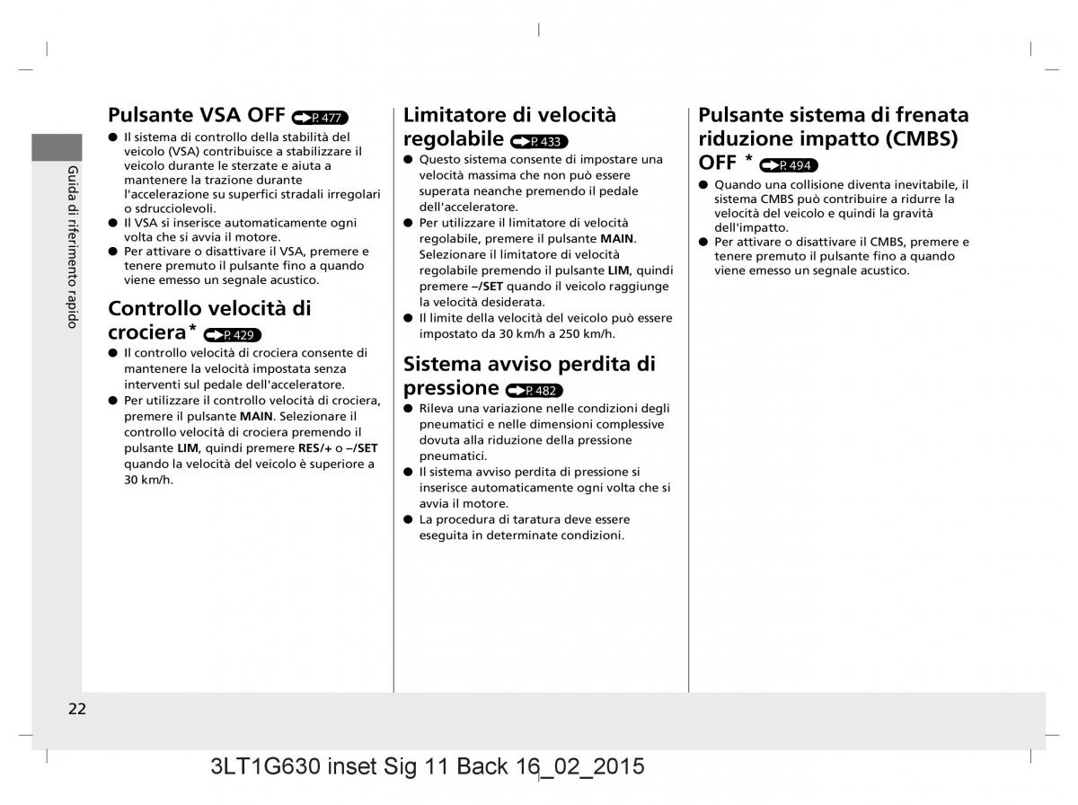 Honda CR V IV 4 manuale del proprietario / page 22