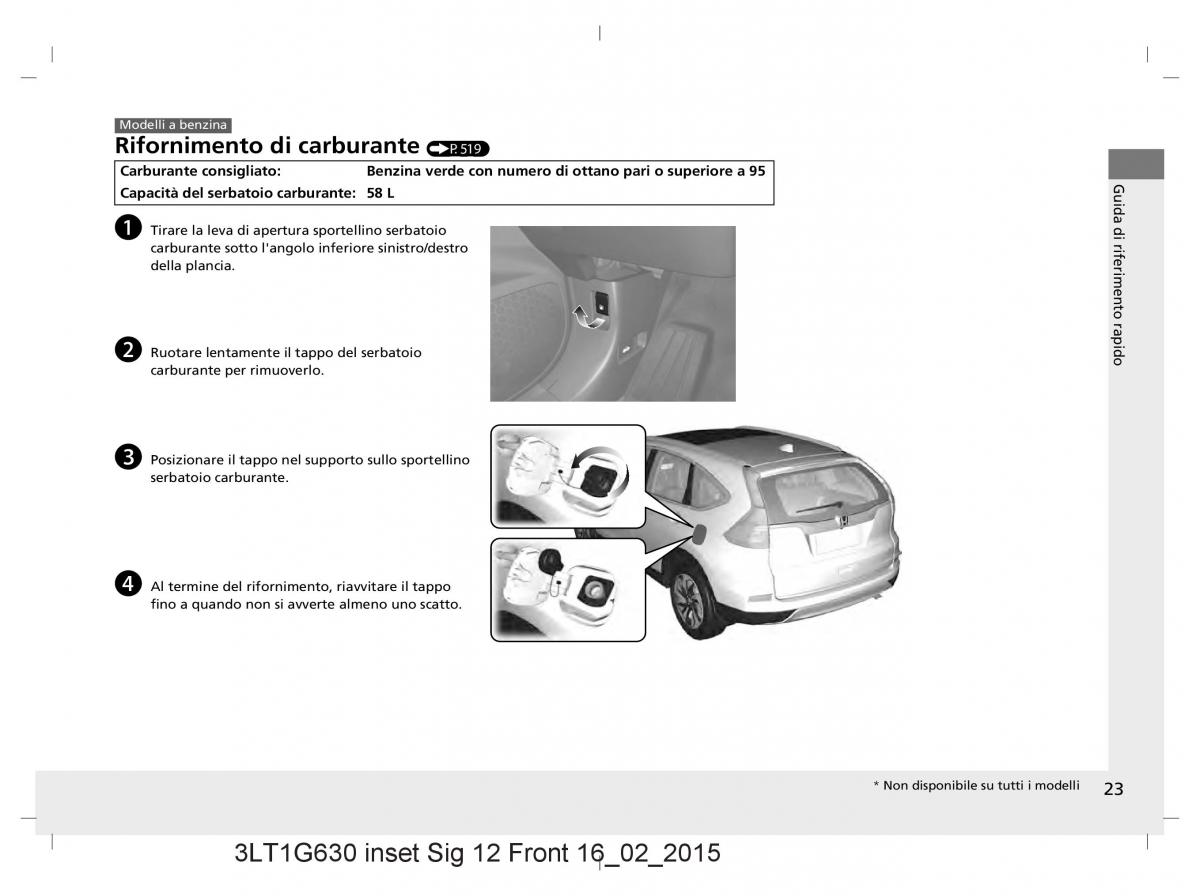 Honda CR V IV 4 manuale del proprietario / page 23