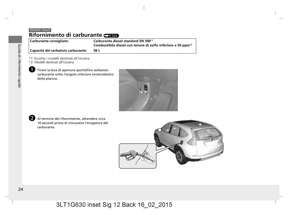 Honda CR V IV 4 manuale del proprietario / page 24