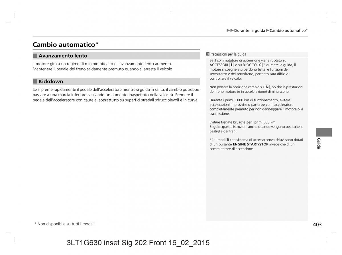 Honda CR V IV 4 manuale del proprietario / page 403