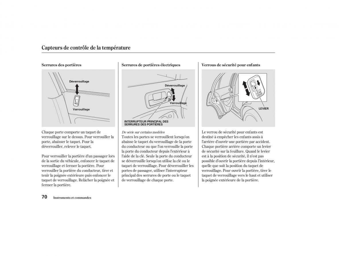 Honda Civic VII 7 manuel du proprietaire / page 69