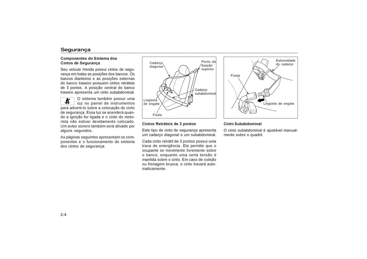 Honda Civic VII 7 manual del propietario / page 8