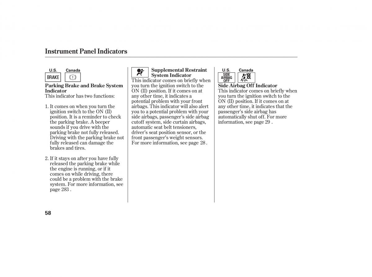 Honda Civic VIII 8 owners manual / page 20