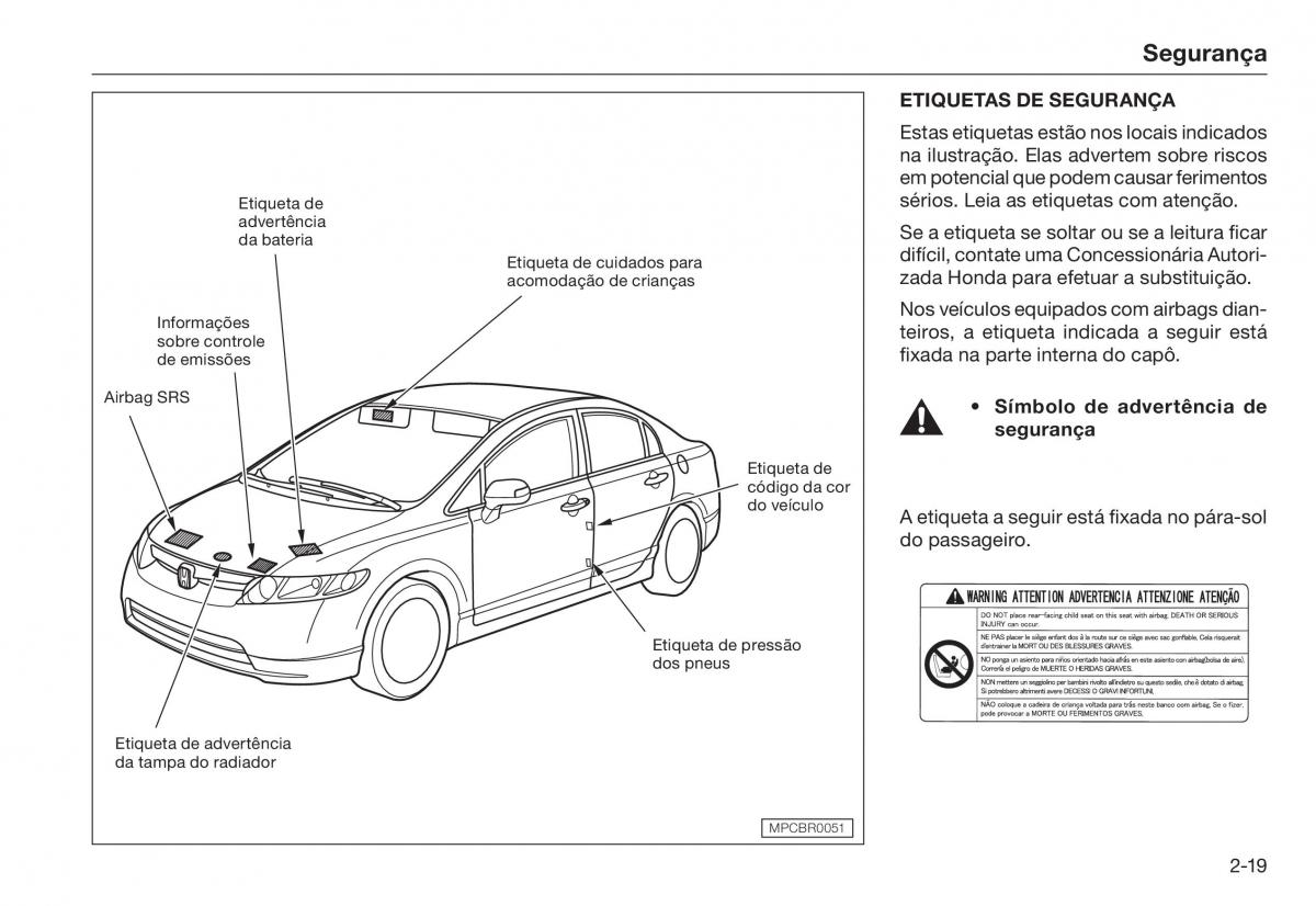 Honda Civic VIII 8 manual del propietario / page 25