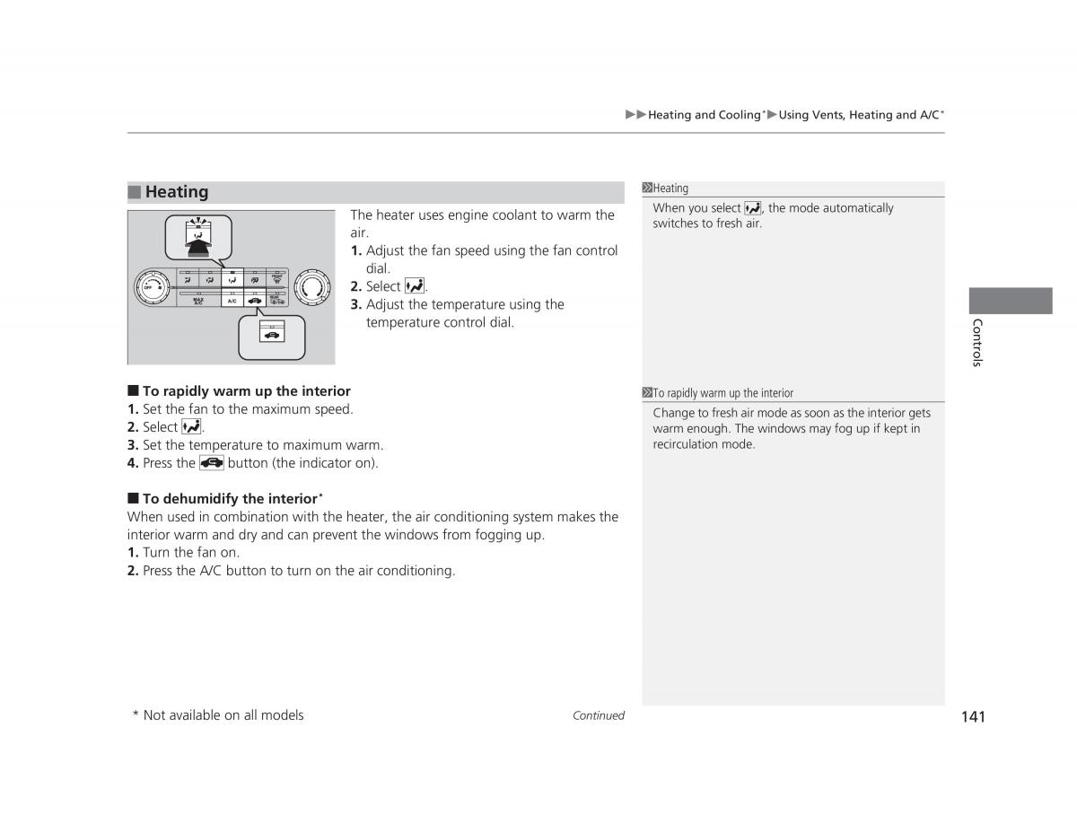 manual  Honda Civic IX 9 owners manual / page 142