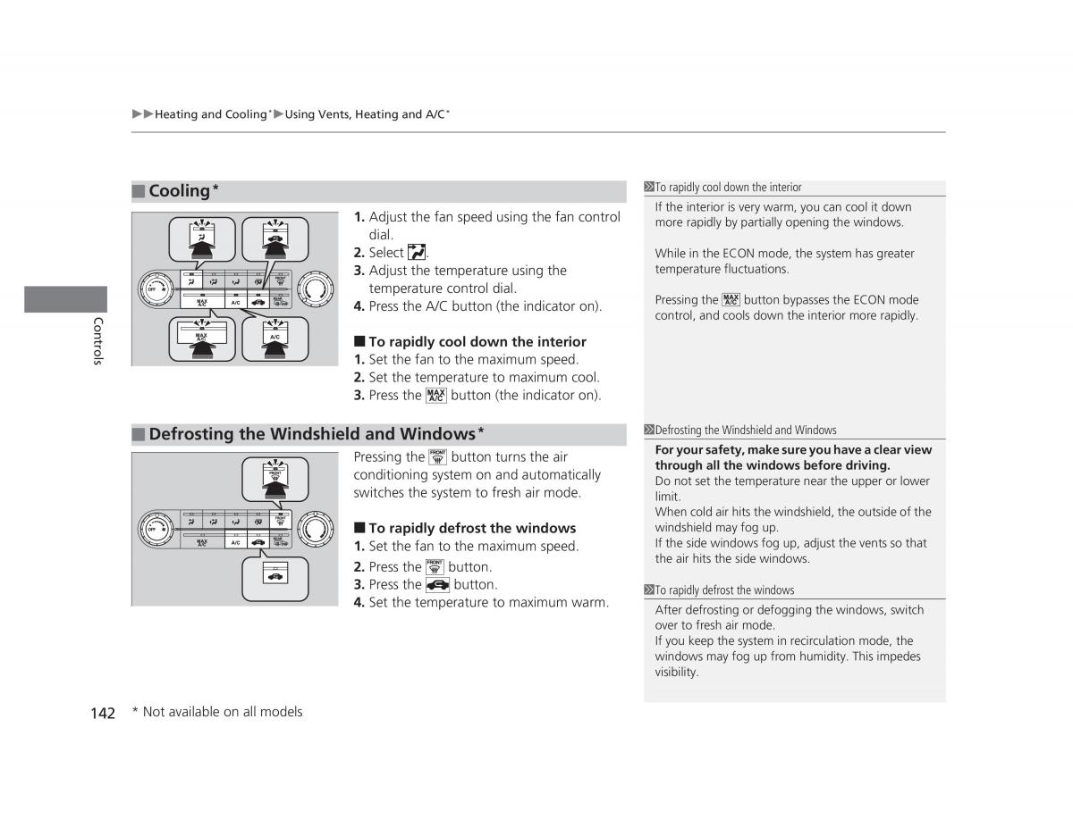 manual  Honda Civic IX 9 owners manual / page 143