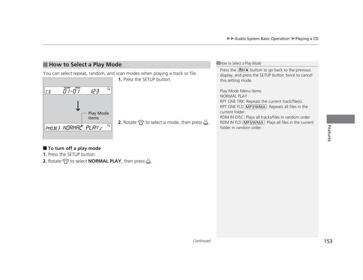 manual  Honda Civic IX 9 owners manual / page 154
