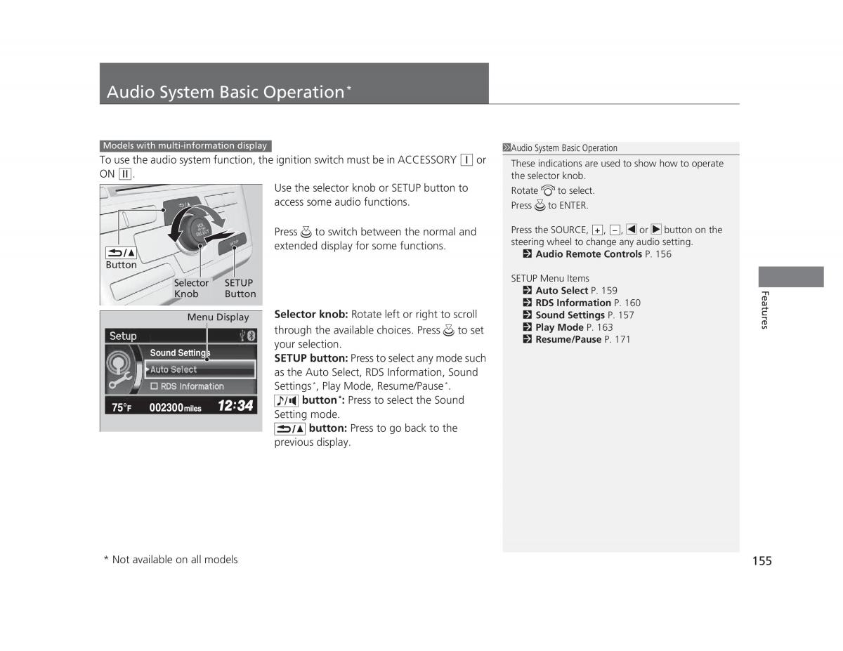 manual  Honda Civic IX 9 owners manual / page 156
