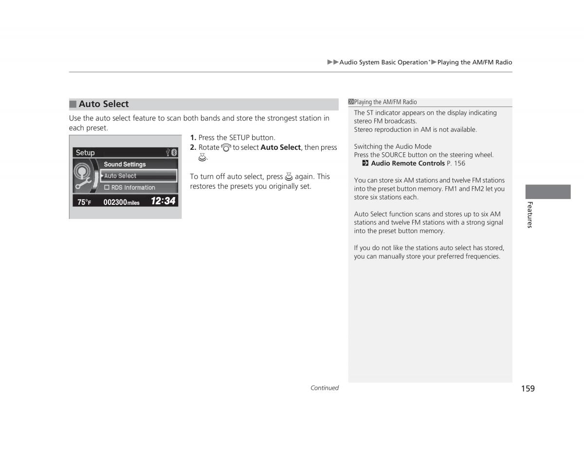 manual  Honda Civic IX 9 owners manual / page 160