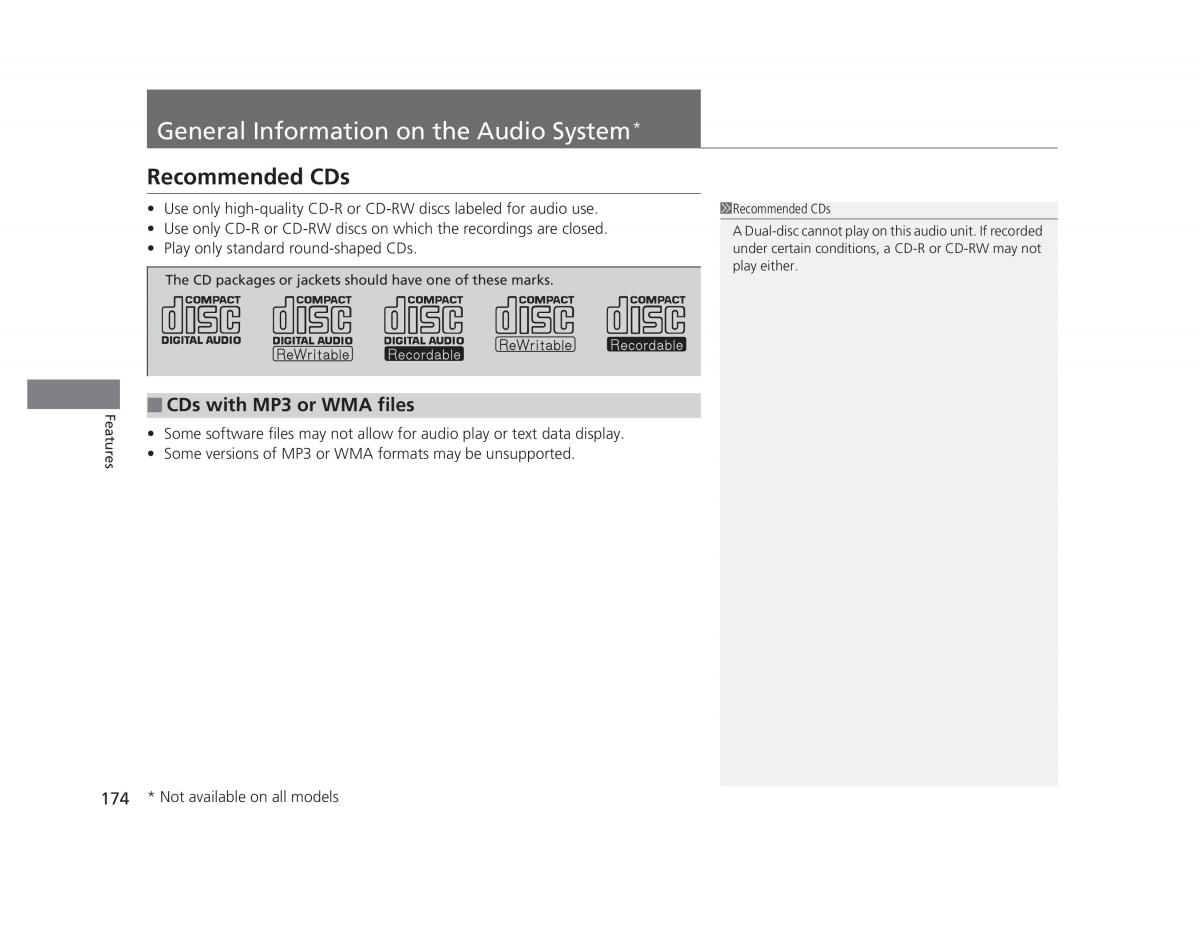 manual  Honda Civic IX 9 owners manual / page 175