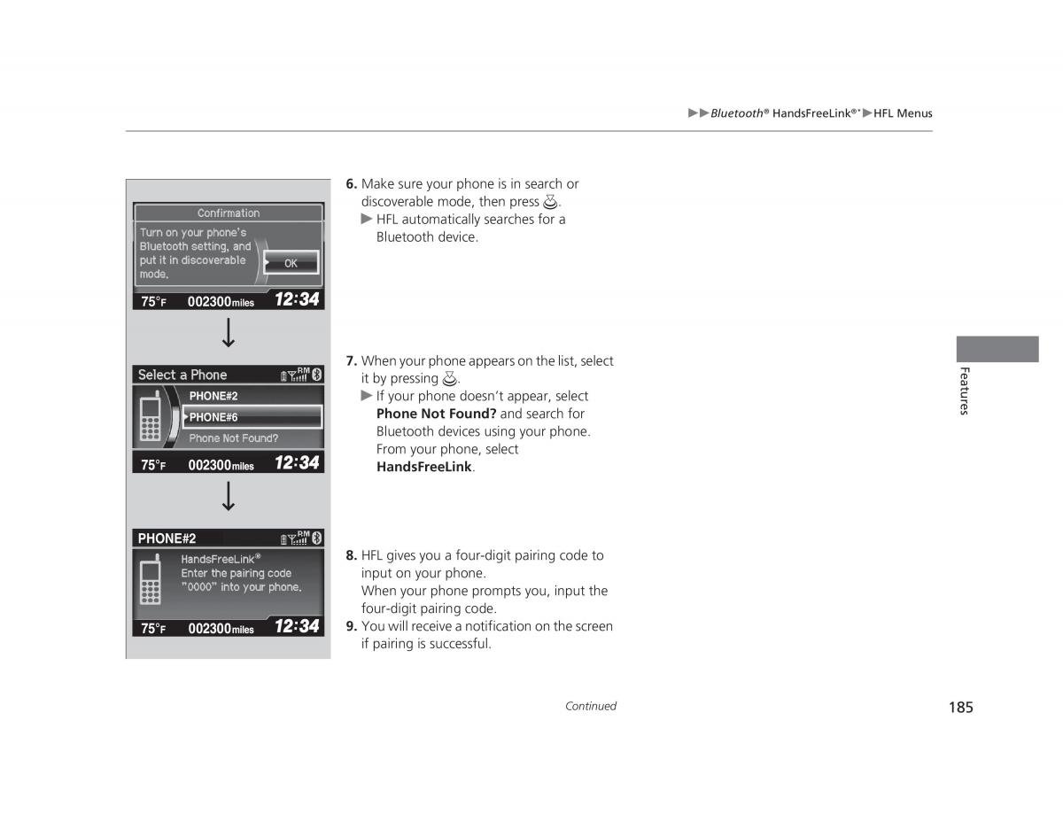 manual  Honda Civic IX 9 owners manual / page 186