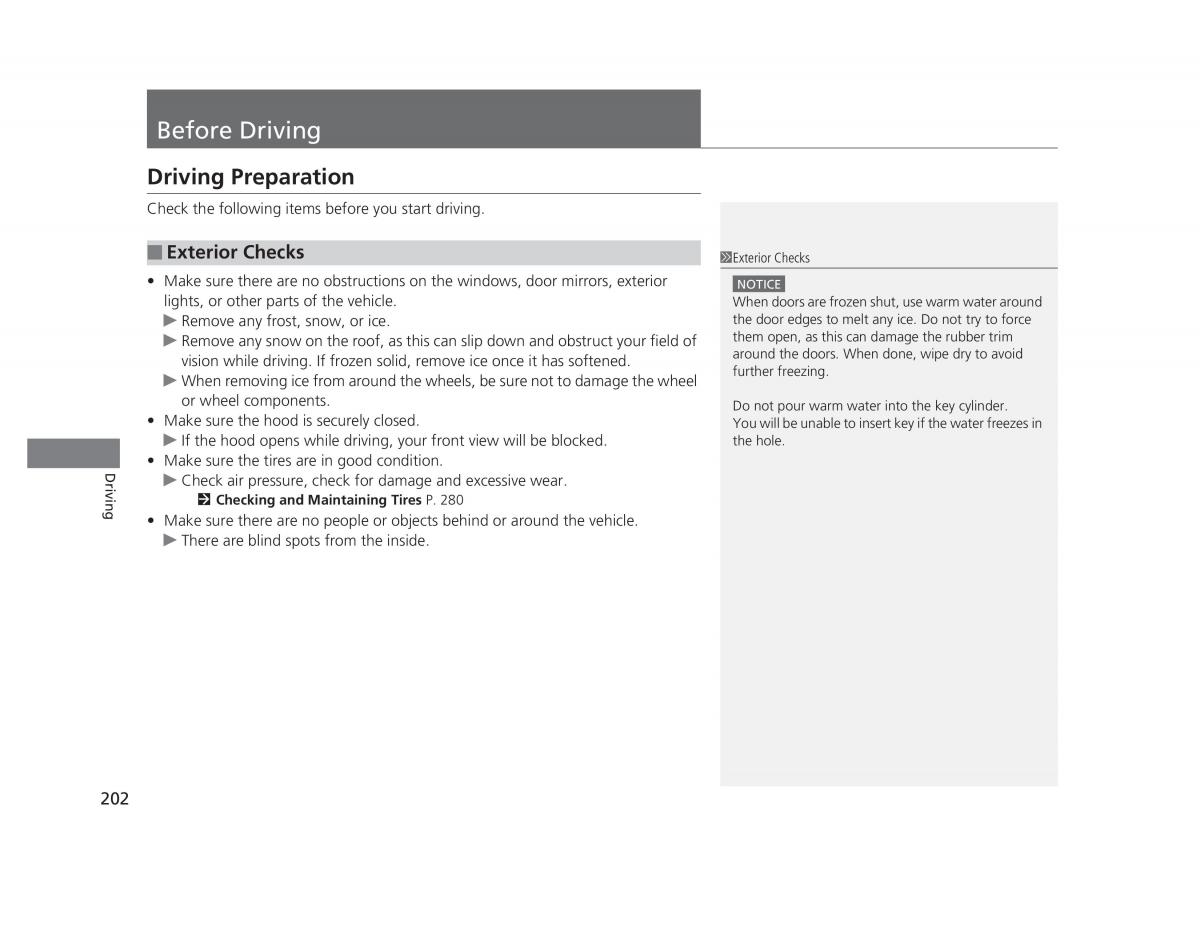 manual  Honda Civic IX 9 owners manual / page 203