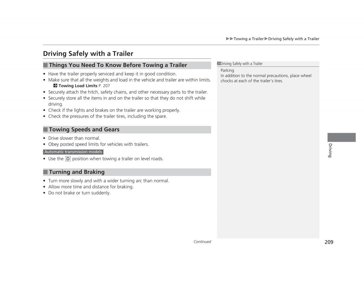 manual  Honda Civic IX 9 owners manual / page 210