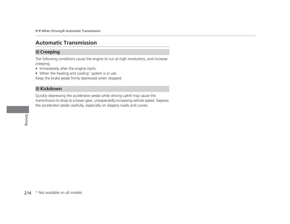 manual  Honda Civic IX 9 owners manual / page 215
