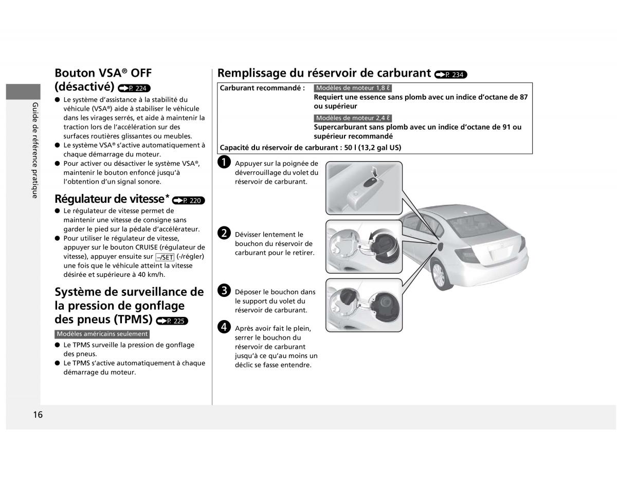 Honda Civic IX 9 manuel du proprietaire / page 17
