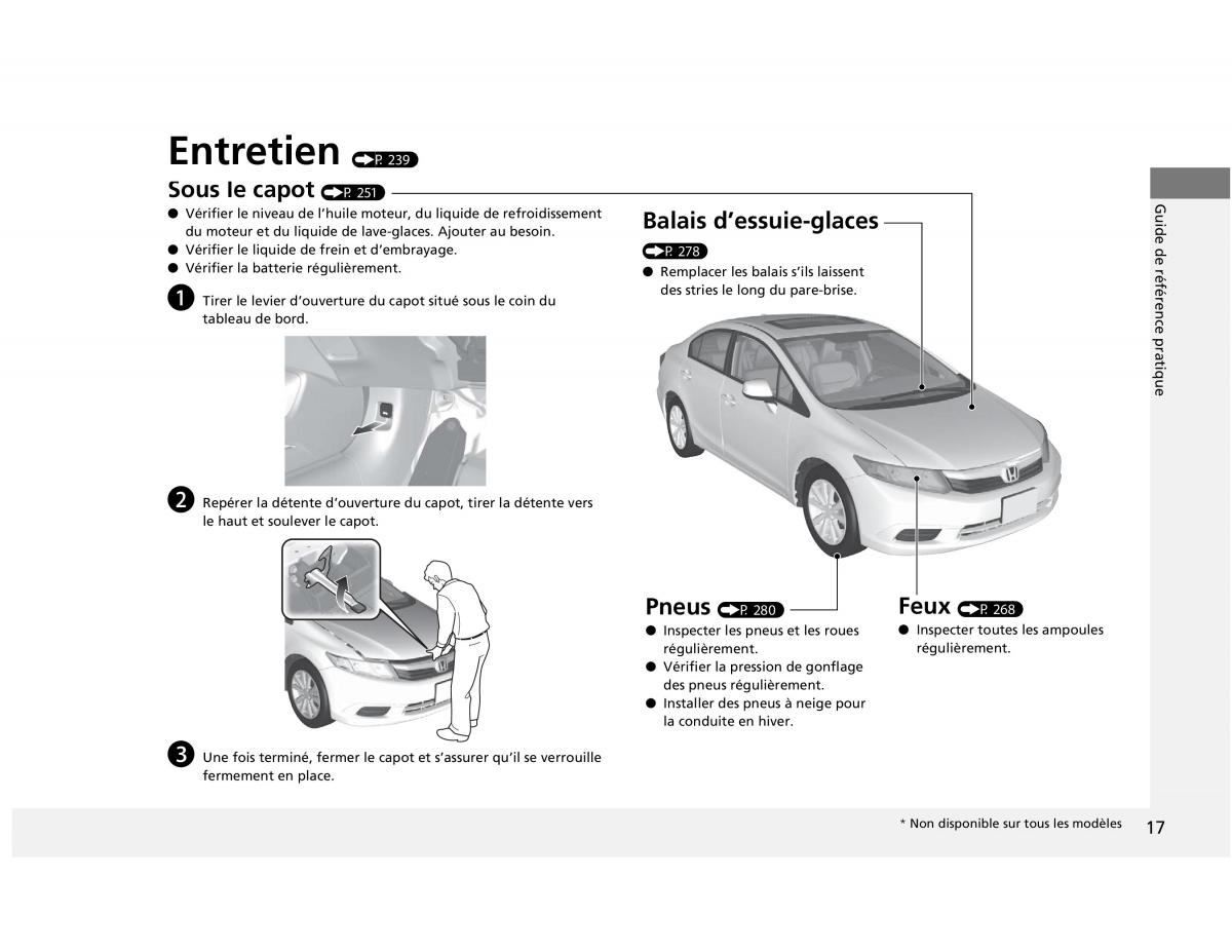 Honda Civic IX 9 manuel du proprietaire / page 18