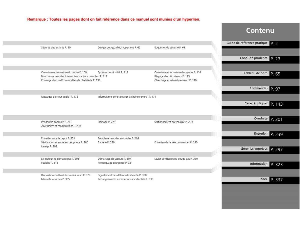 Honda Civic IX 9 manuel du proprietaire / page 2