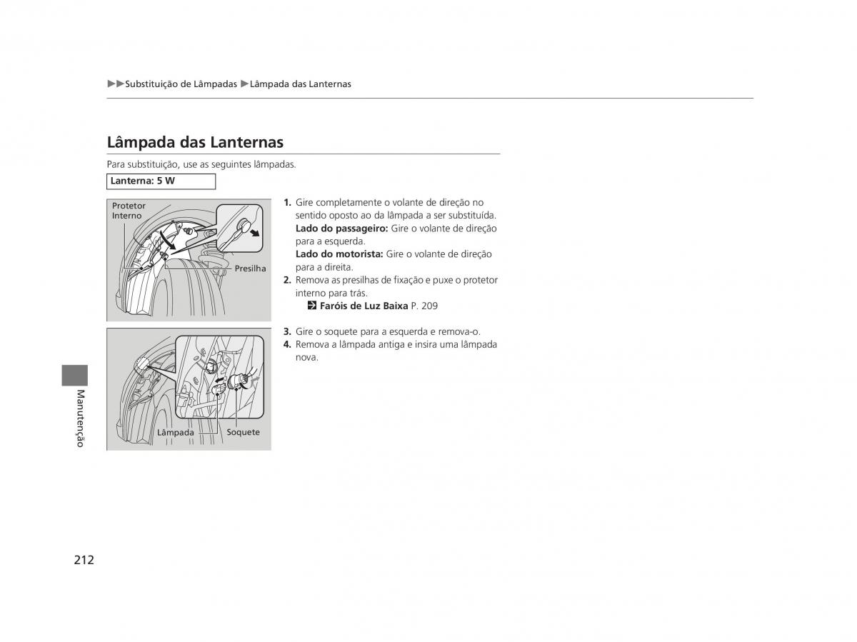 Honda Civic IX 9 manual del propietario / page 216