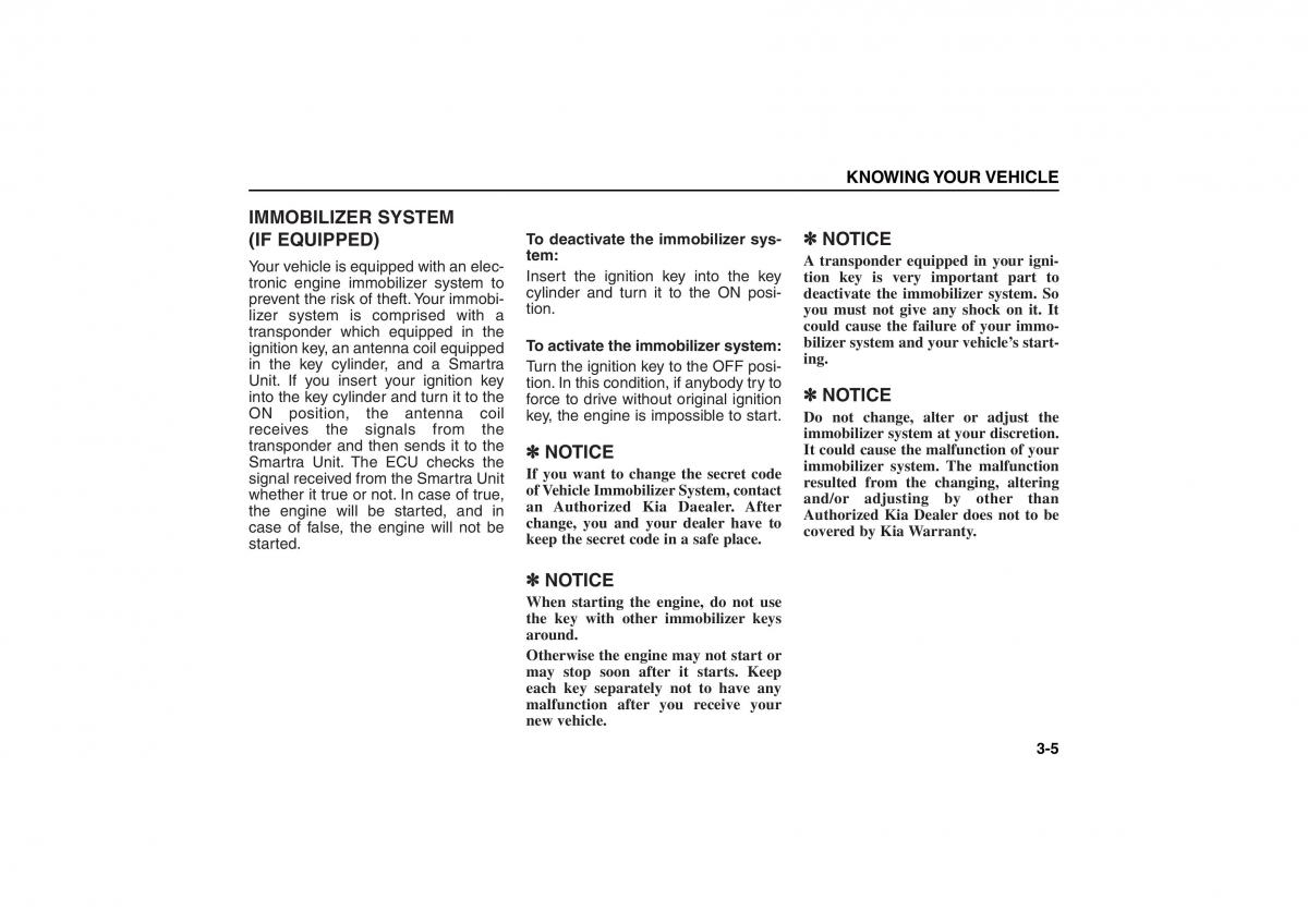 KIA Carens II 2 owners manual / page 14