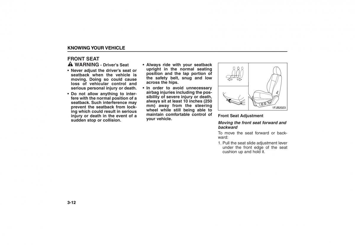 KIA Carens II 2 owners manual / page 21