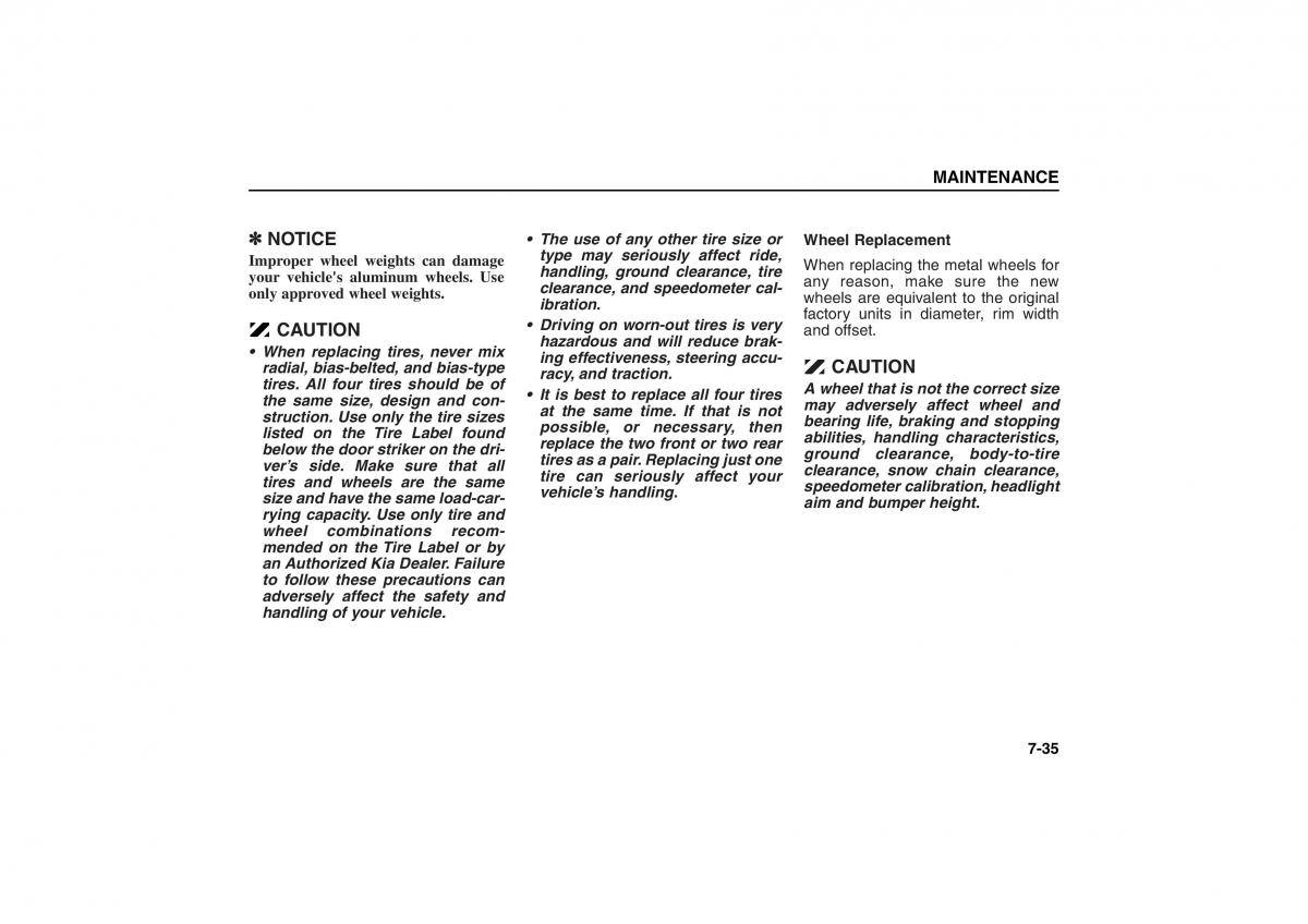 KIA Carens II 2 owners manual / page 252