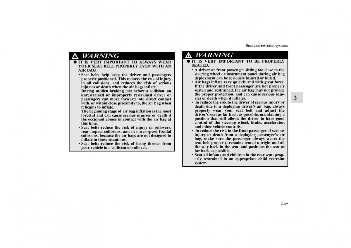Mitsubishi Galant IX 9 owners manual / page 66