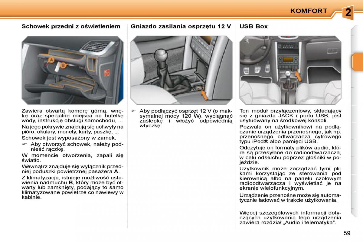 Peugeot 207 CC instrukcja page 57 pdf