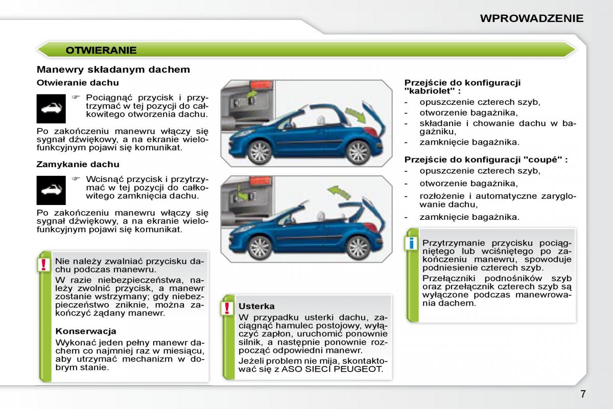 Peugeot 207 CC instrukcja obslugi / page 4