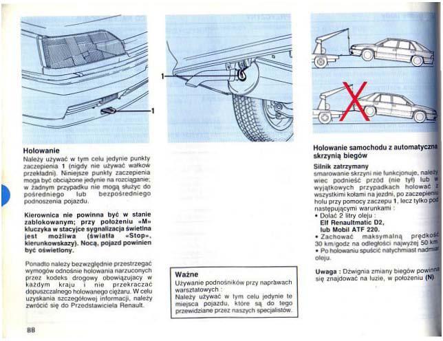 Renault 25 instrukcja obslugi / page 86