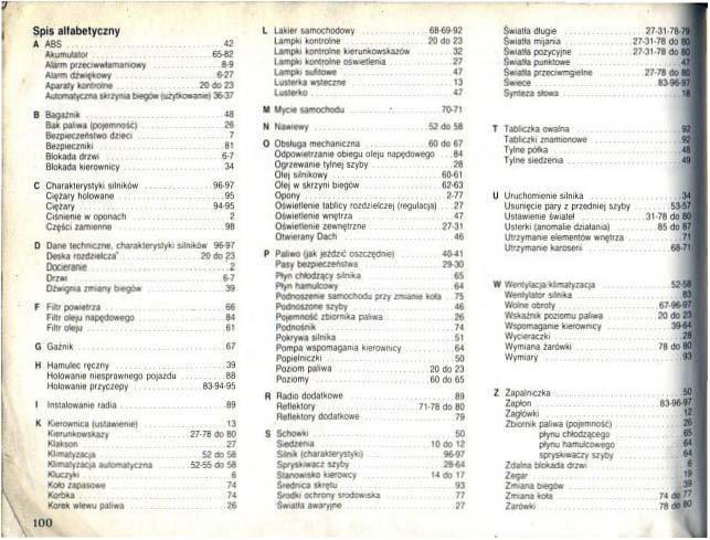 Renault 25 instrukcja obslugi / page 96