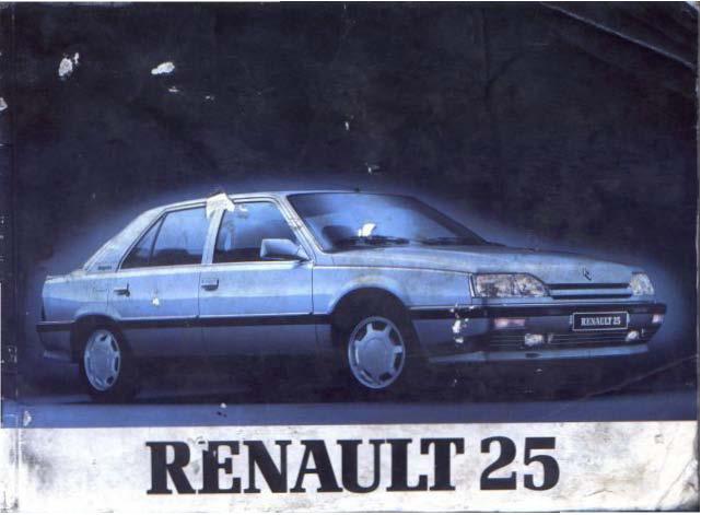 Renault 25 instrukcja obslugi / page 1