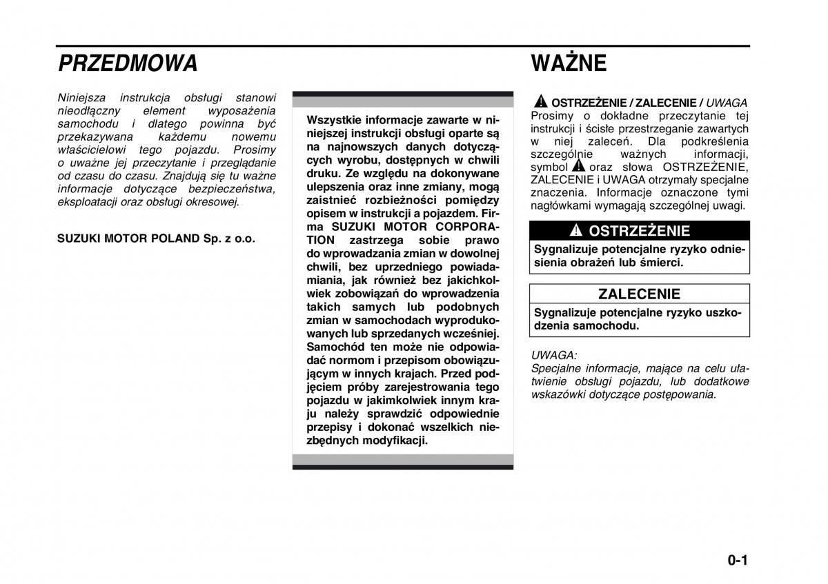 manual  Suzuki Wagon R II 2 instrukcja / page 7