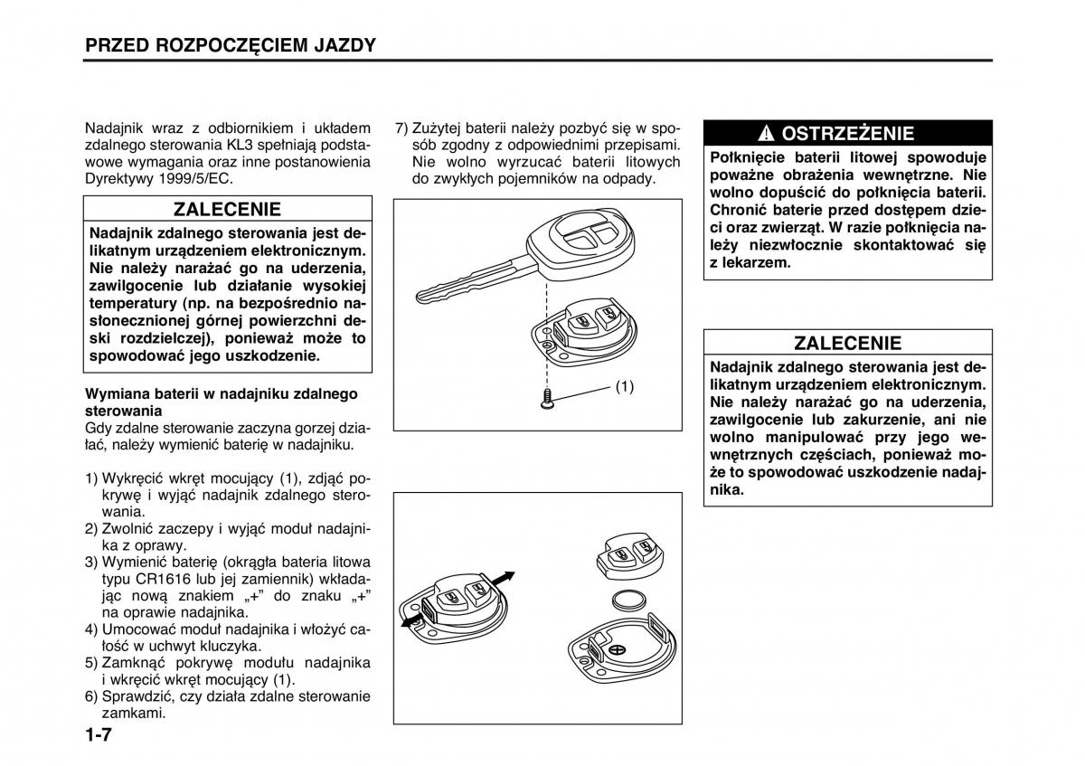 Suzuki Wagon R II 2 instrukcja obslugi / page 16