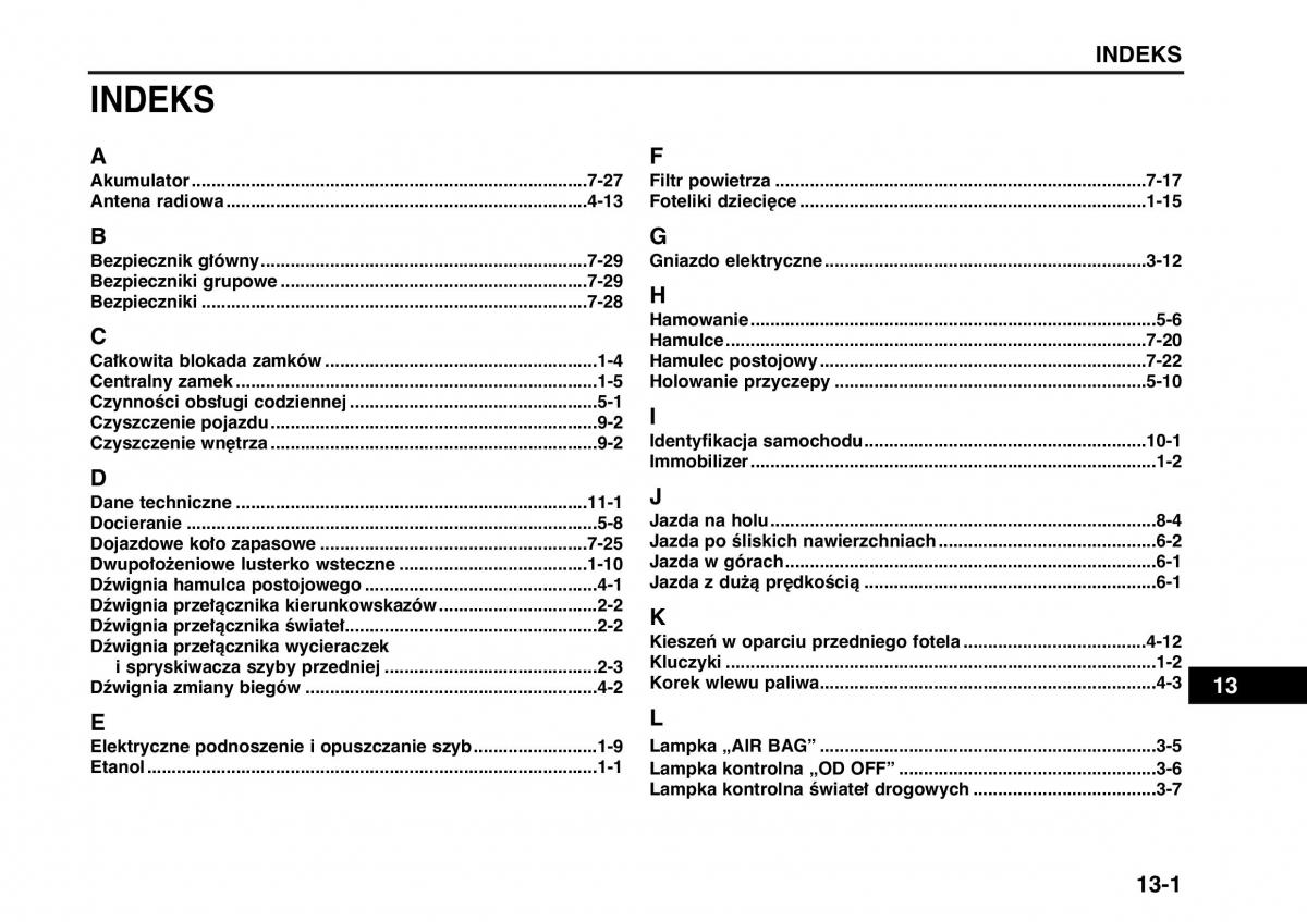 Suzuki Wagon R II 2 instrukcja obslugi / page 165