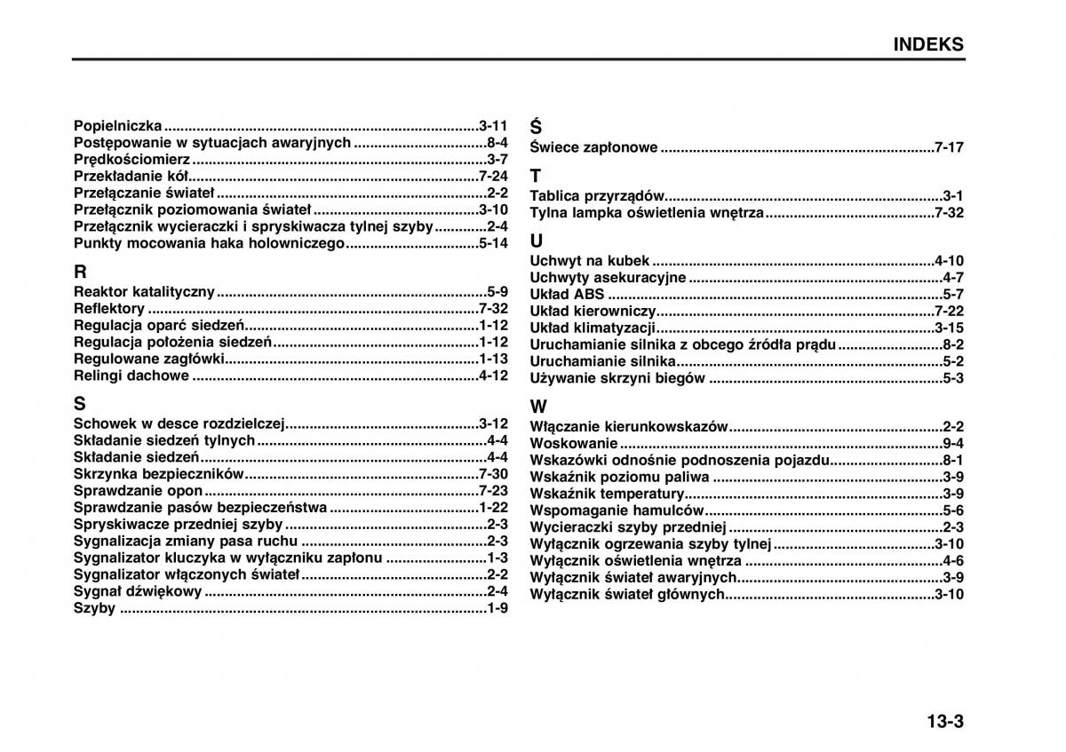 Suzuki Wagon R II 2 instrukcja obslugi / page 167