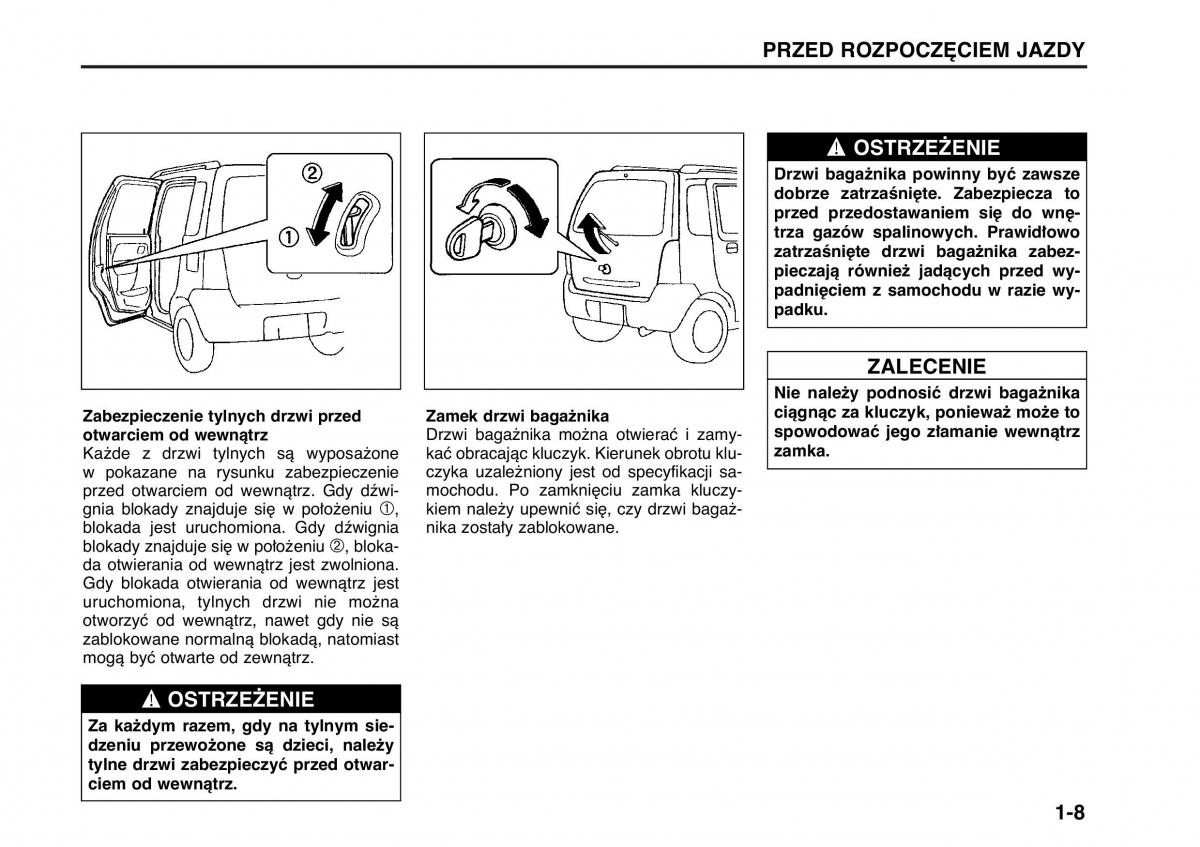 Suzuki Wagon R II 2 instrukcja obslugi / page 17