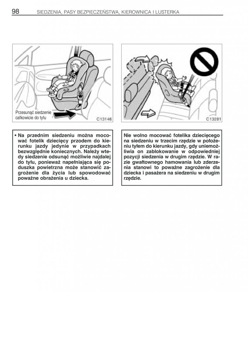 Toyota Previa II 2 instrukcja obslugi / page 107